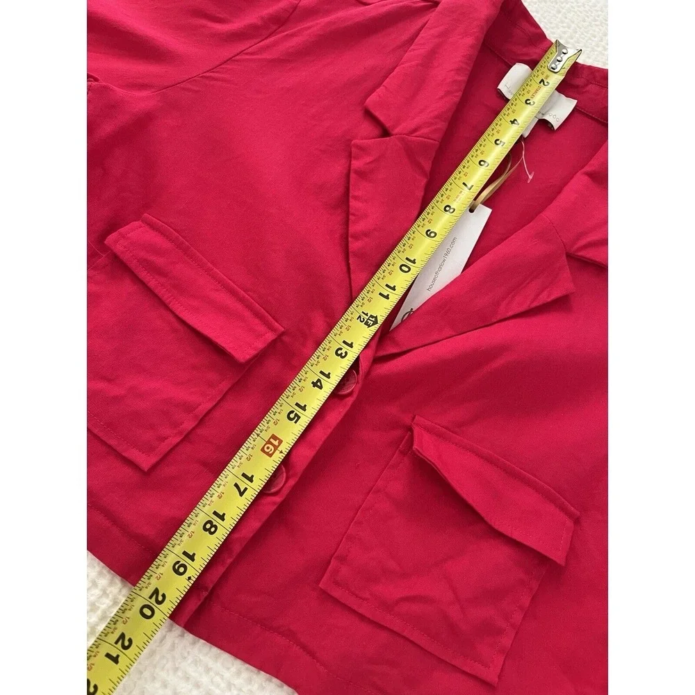 House of Harlow 1960 Vibrant Pink Cropped Spring Summer Blazer‎ & Skirt Set sz L